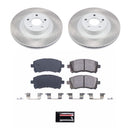 PowerStop Semi-Coated Rotor and Low-Dust Ceramic Brake Pad Kit