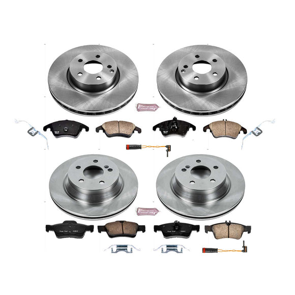 PowerStop OE Stock Replacement Low-Dust Ceramic Brake Pad and Rotor Kit