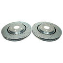 PowerStop Evolution Drilled Slotted Rotors Pair Front For Toyota RAV4 Prime