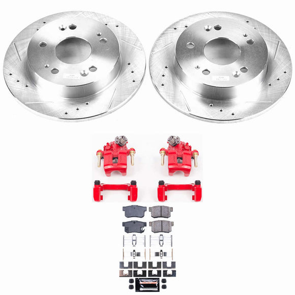 PowerStop Z23 Daily Driver Carbon-Fiber Ceramic Pads Drilled & Slotted Rotor & C