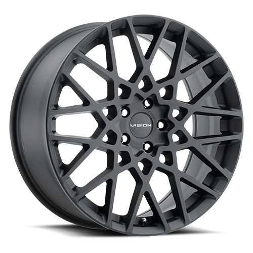 17x8 Vision 474 Recoil Satin Black 5x108 5x4.25 ET38 Wheel Rim