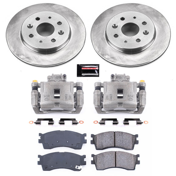 PowerStop OE Stock Replacement Low-Dust Ceramic Brake Pad, Rotor and Caliper Kit