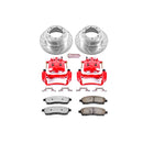 PowerStop Z36 Truck and SUV Ceramic Brake Pad, Drilled & Slotted Rotor, and Cali