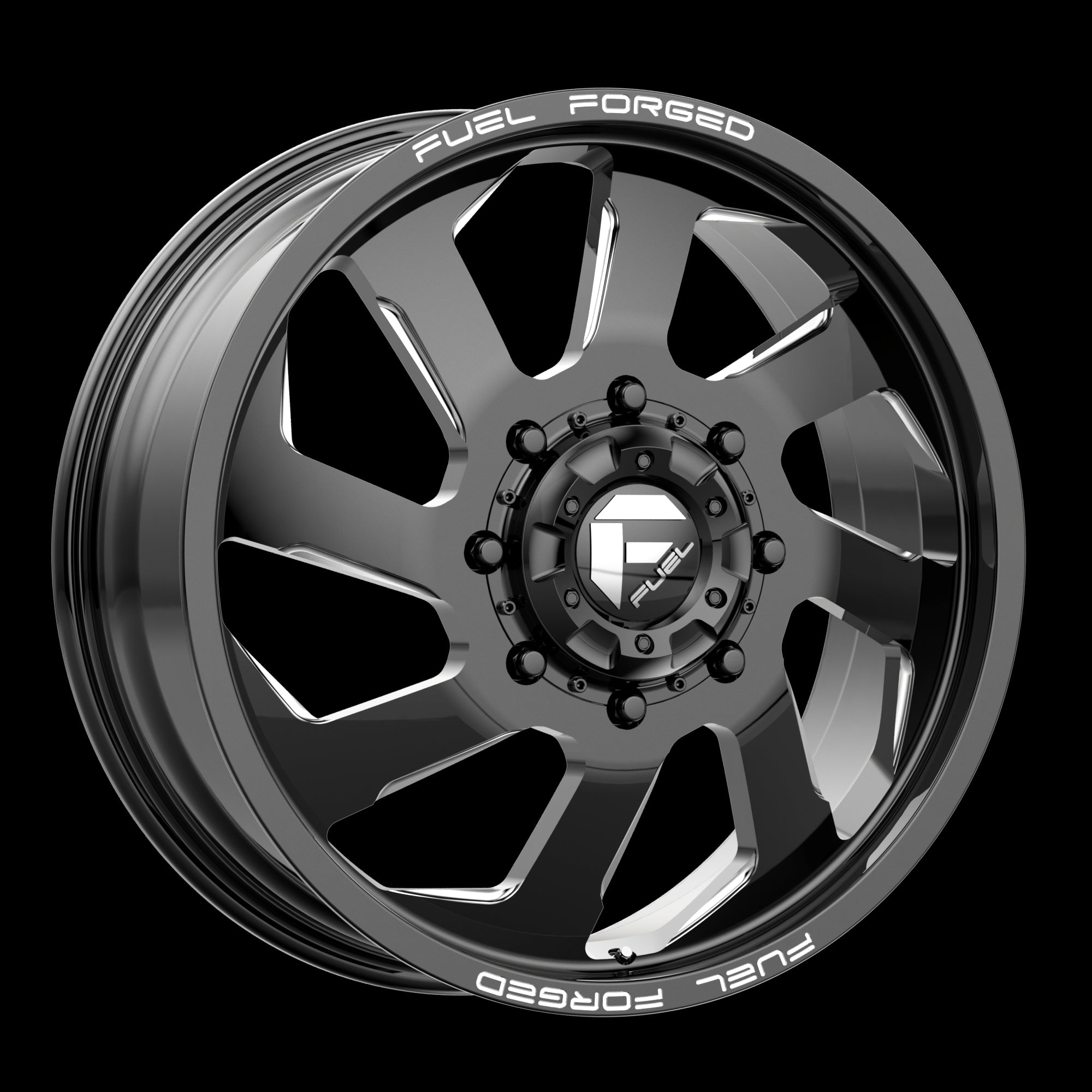 20X8.25 Fuel MONO DD39 FF39D Gloss Black Milled 8X200 ET105 wheel/rim