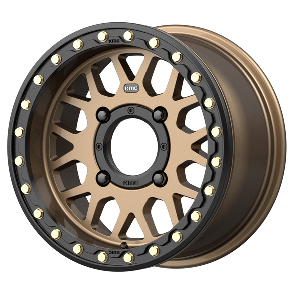 15X7 KMC ATV KS235 Grenade Beadlock Satin Bronze 4X156 ET10 wheel/rim
