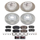 PowerStop Semi-Coated Rotor and Low-Dust Ceramic Brake Pad Kit