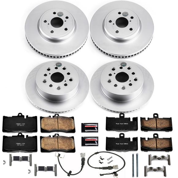 PowerStop Genuine Geomet Coated Rotor and Low-Dust Ceramic Brake Pad Kit