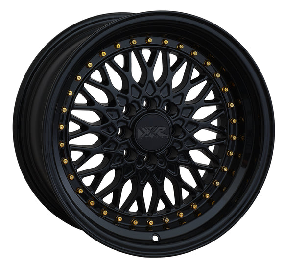 15x8 XXR 536 Black / Gold Rivets 4x100/114.3 ET20