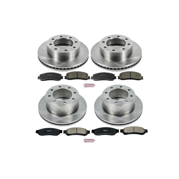 PowerStop OE Stock Replacement Low-Dust Ceramic Brake Pad and Rotor Kit