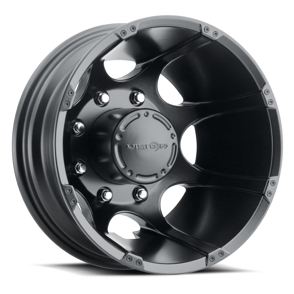 17x6.5 Vision 715 Crazy Eightz Matte Black 8x200 ET-143.35 Wheel Rim