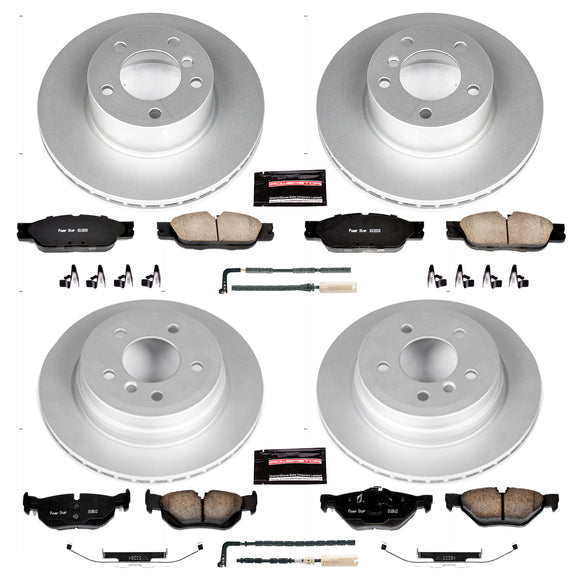 PowerStop Genuine Geomet Coated Rotor and Carbon-Fiber Ceramic Brake Pad Kit