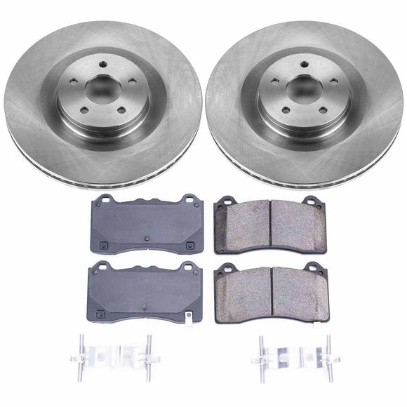 PowerStop OE Stock Replacement Low-Dust Ceramic Brake Pad and Rotor Kit