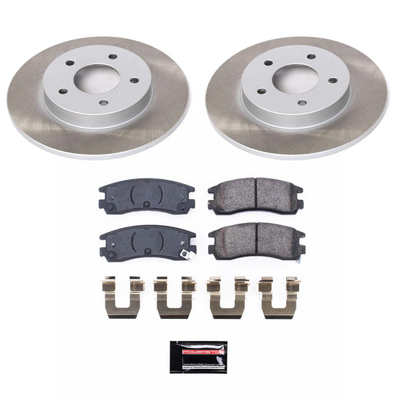 PowerStop Semi-Coated Rotor and Low-Dust Ceramic Brake Pad Kit