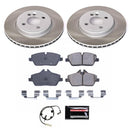 PowerStop Semi-Coated Rotor and Low-Dust Ceramic Brake Pad Kit