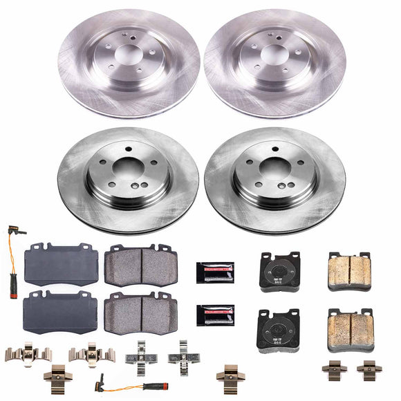PowerStop OE Stock Replacement Low-Dust Ceramic Brake Pad and Rotor Kit