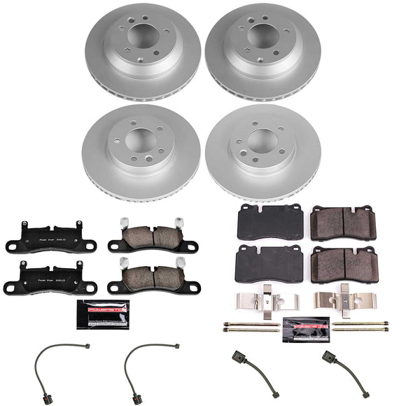 PowerStop Genuine Geomet Coated Rotor and Carbon-Fiber Ceramic Brake Pad Kit