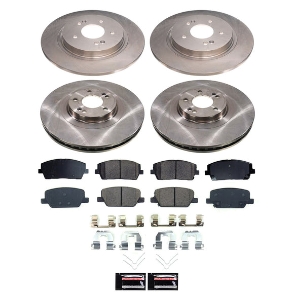 PowerStop OE Stock Replacement Low-Dust Ceramic Brake Pad and Rotor Kit