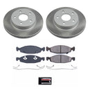 PowerStop Semi-Coated Rotor and Low-Dust Ceramic Brake Pad Kit