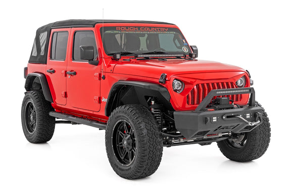 Oval Nerf Steps - 4 Door - Black - Jeep Wrangler Unlimited (18-23)