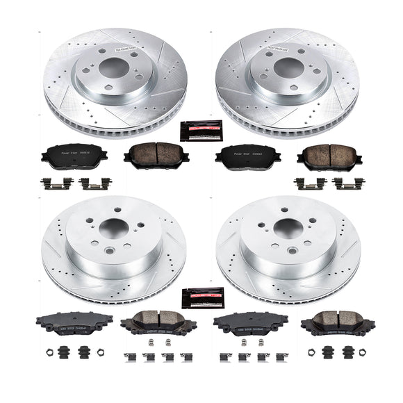 PowerStop Z23 Daily Driver Carbon-Fiber Ceramic Brake Pad and Drilled & Slotted