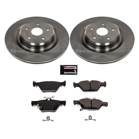PowerStop OE Stock Replacement Low-Dust Ceramic Brake Pad and Rotor Kit