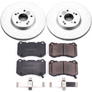 PowerStop Genuine Geomet Coated Rotor and Low-Dust Ceramic Brake Pad Kit