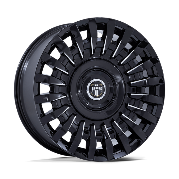 24X9 DUB 1PC DC272 Honcho Gloss Black Milled 5X115 5X120 ET15 Wheel Rim