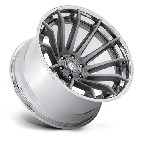 22x10 Fuel Off-Road FC403 Burn Platinum With Chrome Lip 6x135 ET-18 CB87.1 Wheel