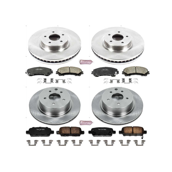 PowerStop OE Stock Replacement Low-Dust Ceramic Brake Pad and Rotor Kit