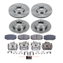 PowerStop OE Stock Replacement Low-Dust Ceramic Brake Pad, Rotor and Caliper Kit