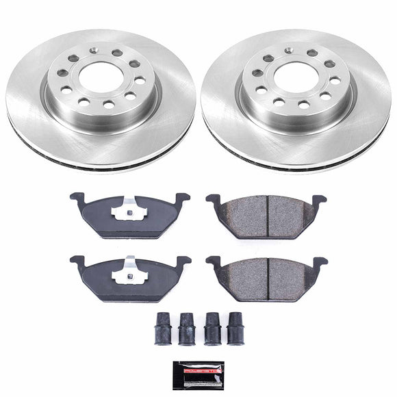 PowerStop OE Stock Replacement Low-Dust Ceramic Brake Pad and Rotor Kit