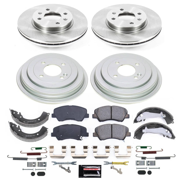 PowerStop OE Stock Replacement Low-Dust Ceramic Brake Pad and Rotor Kit