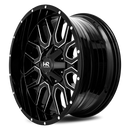 22x10 Hardrock Commander Gloss Black Milled 6x135/139.7 ET-25 wheel/rim