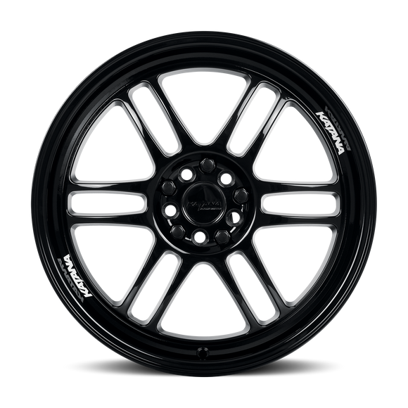 Katana KR02 Glossy Black 5x100/114.3 ET40 CB73.1 Wheel Rim
