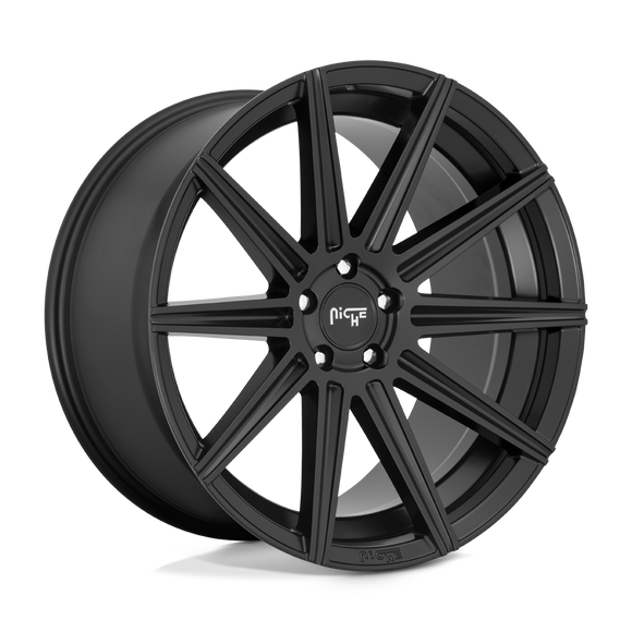 10.5x20 Niche Wheels M242 Tifosi Matte Black Wheel 5x114.3 ET40 CB72.70