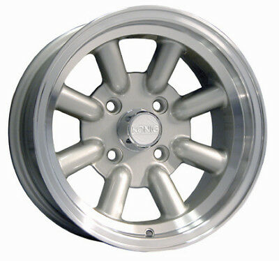 15x7 Konig Rewind Silver/Machined Lip 4x110 ET20 Wheel Rim