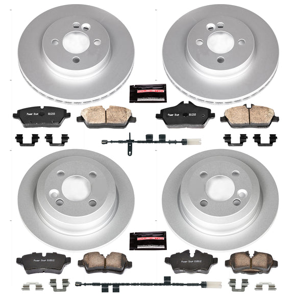 PowerStop Genuine Geomet Coated Rotor and Carbon-Fiber Ceramic Brake Pad Kit