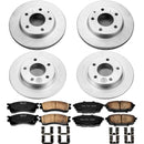PowerStop Genuine Geomet Coated Rotor and Low-Dust Ceramic Brake Pad Kit