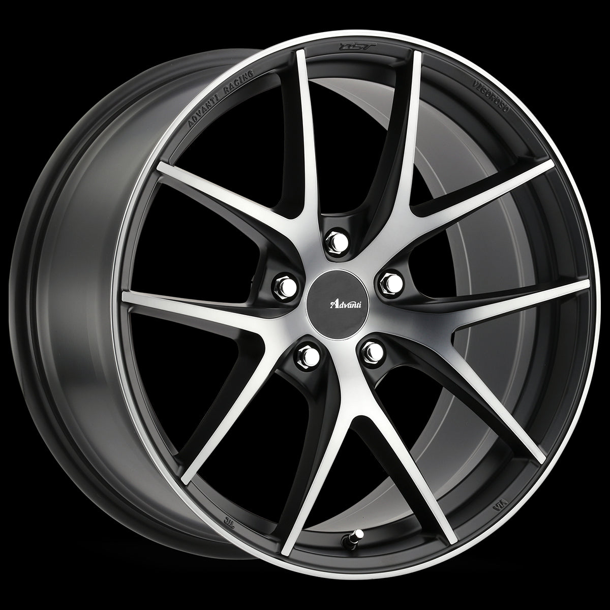 18X9 Advanti Racing Vigoroso Black Matte Wheel/Rim 5X120 ET45 VI89520455