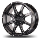 17x9 Mudder Trucker MT513 Black Milled 5x127 5x5 5x139.7 5x5.5 ET-12 Wheel-4