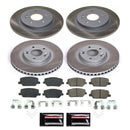 PowerStop Semi-Coated Rotor and Low-Dust Ceramic Brake Pad Kit