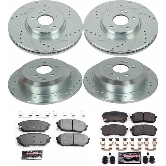 PowerStop Z23 Daily Driver Carbon-Fiber Ceramic Brake Pad and Drilled & Slotted
