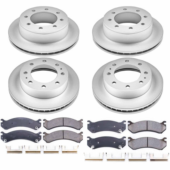 PowerStop Genuine Geomet Coated Rotor and Low-Dust Ceramic Brake Pad Kit
