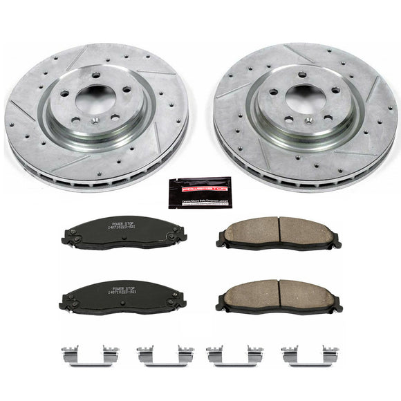 PowerStop Z23 Daily Driver Carbon-Fiber Ceramic Brake Pad and Drilled & Slotted