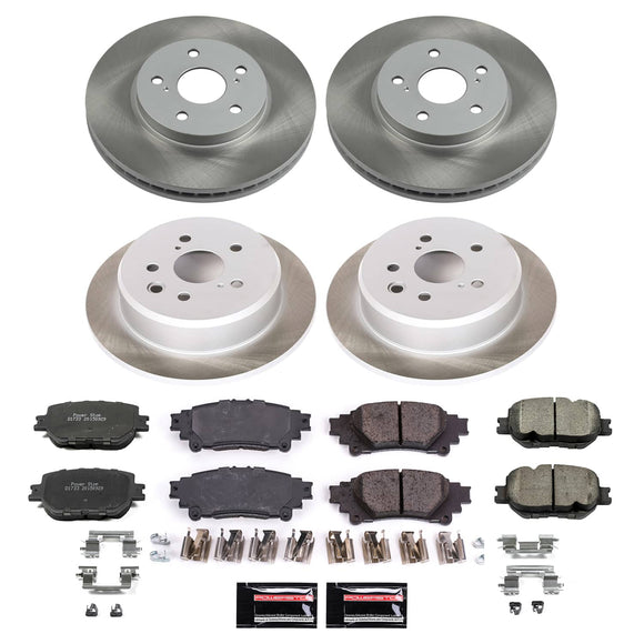 PowerStop Semi-Coated Rotor and Low-Dust Ceramic Brake Pad Kit