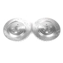PowerStop Evolution Drilled Slotted Rotors Pair Rear For Cadillac CTS