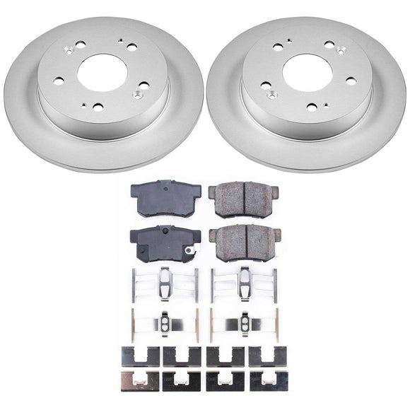 PowerStop Genuine Geomet Coated Rotor and Low-Dust Ceramic Brake Pad Kit