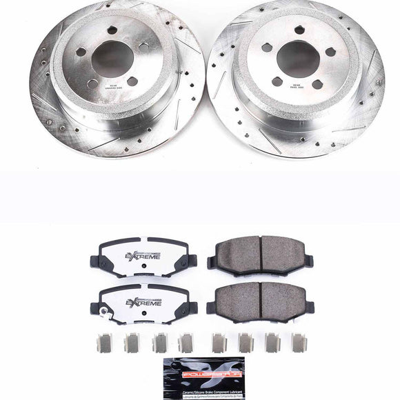 PowerStop Z36 Carbon-Fiber Ceramic Brake Pad with Drilled and Slotted Rotor Kit