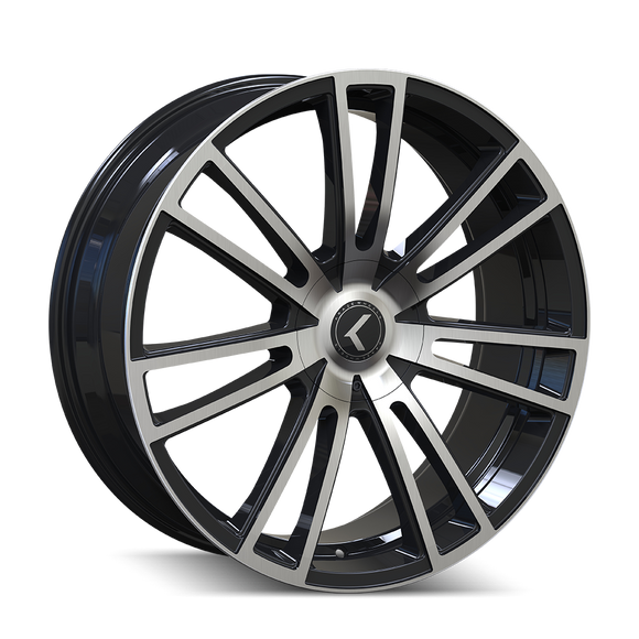 22x8.5 Kraze Spectra Gloss Black Machined 5x114.3 ET38 CB74.1 Wheel Rim