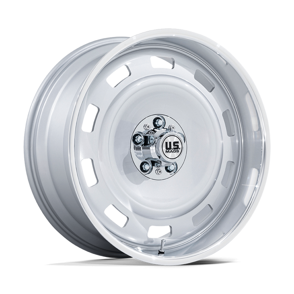 20X8.5 US Mag UC143 Scottsdale Silver With Diamond Cut Lip 5x127 ET01 Wheel Rim